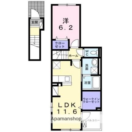 プレッソ春日 205 ｜ 香川県高松市春日町（賃貸アパート1LDK・2階・47.91㎡） その2