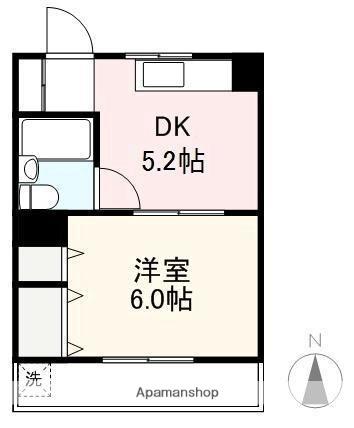 香川県高松市香西東町(賃貸マンション1DK・3階・25.65㎡)の写真 その2