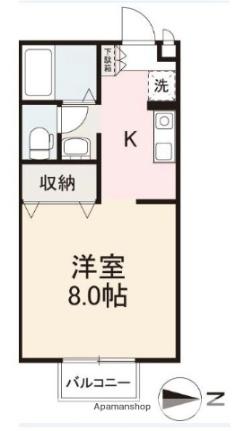 香川県高松市太田下町(賃貸アパート1K・1階・26.71㎡)の写真 その2