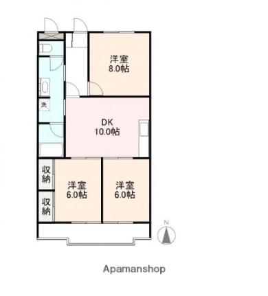 香川県高松市木太町(賃貸マンション3LDK・3階・68.49㎡)の写真 その2