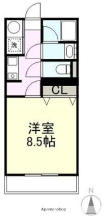 香川県高松市多肥下町(賃貸マンション1K・2階・28.51㎡)の写真 その2