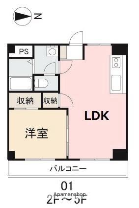 香川県高松市上之町１丁目（賃貸マンション1LDK・2階・37.80㎡） その2