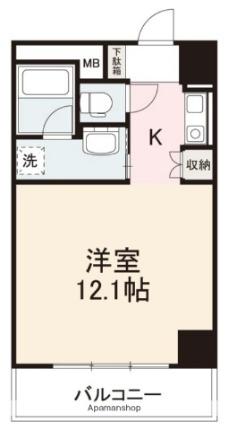 香川県高松市西の丸町(賃貸マンション1K・9階・34.31㎡)の写真 その2