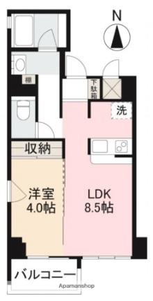 香川県高松市丸の内（賃貸マンション1LDK・5階・34.40㎡） その2