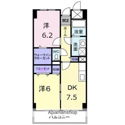 香川県高松市屋島西町(賃貸マンション2DK・3階・51.29㎡)の写真 その2