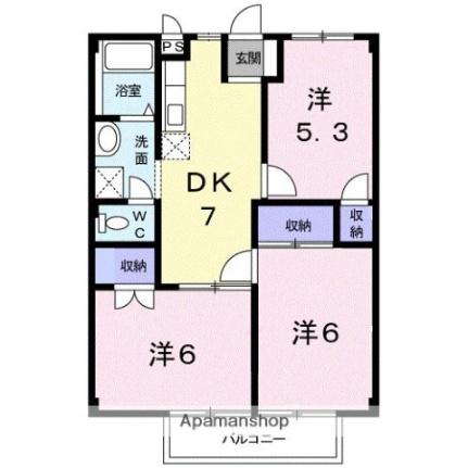 香川県高松市屋島東町(賃貸アパート3DK・2階・52.17㎡)の写真 その2