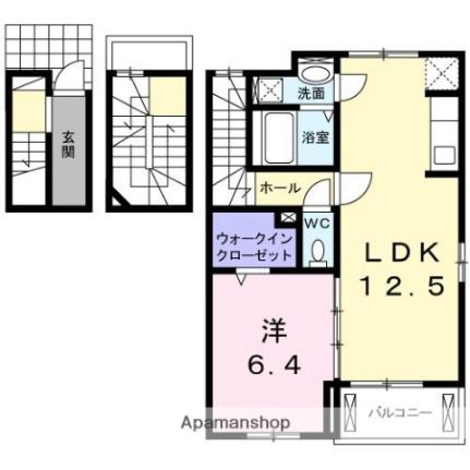 香川県高松市太田下町(賃貸アパート1LDK・3階・54.68㎡)の写真 その2