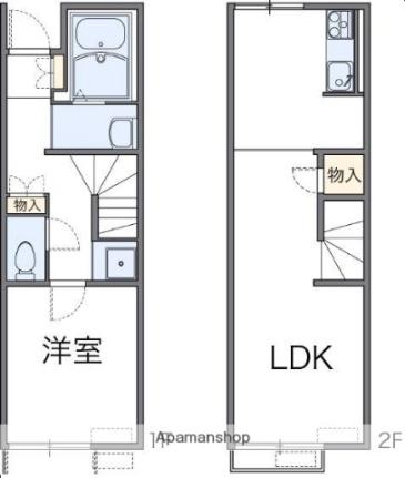 香川県高松市鬼無町藤井(賃貸アパート1LDK・1階・46.94㎡)の写真 その2