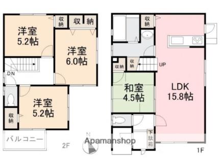 香川県高松市松島町３丁目（賃貸一戸建4LDK・1階・85.91㎡） その2