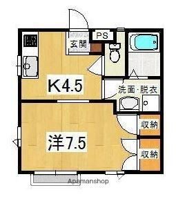 香川県木田郡三木町大字池戸(賃貸アパート1K・2階・24.50㎡)の写真 その2