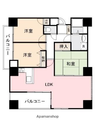 プレセランス栗林 701｜香川県高松市栗林町２丁目(賃貸マンション3LDK・7階・74.67㎡)の写真 その2