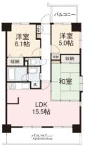 ダイアパレスロワイヤル栗林公園 902 ｜ 香川県高松市栗林町１丁目（賃貸マンション3LDK・9階・70.38㎡） その2