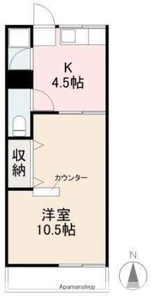 浜新コーポ 201｜香川県高松市西町(賃貸アパート1DK・2階・31.47㎡)の写真 その2