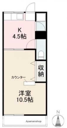 浜新コーポ 102｜香川県高松市西町(賃貸アパート1DK・1階・31.47㎡)の写真 その2