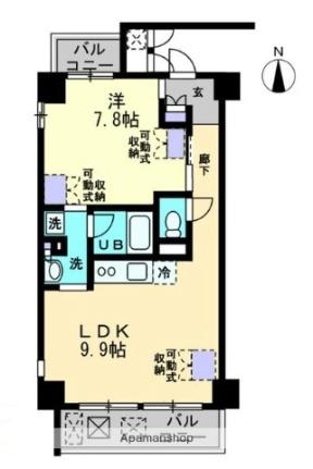 フィール上之町 310 ｜ 香川県高松市上之町３丁目（賃貸マンション1LDK・3階・44.00㎡） その2