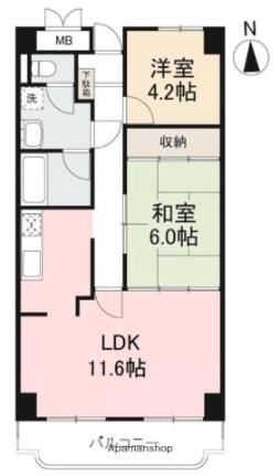 ピュアハイツ松縄 103 ｜ 香川県高松市松縄町（賃貸マンション2LDK・1階・59.85㎡） その2