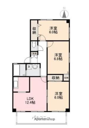 ウイング木太II 303 ｜ 香川県高松市木太町（賃貸アパート3LDK・3階・68.41㎡） その2