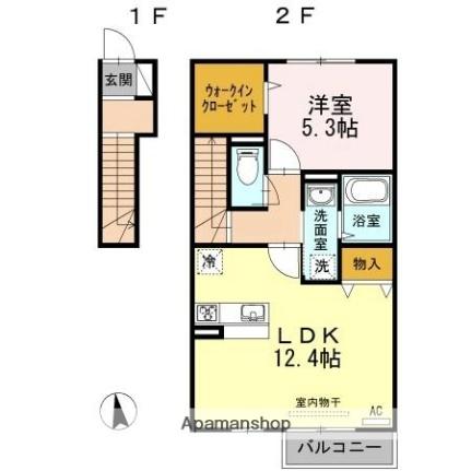 シャインポート屋島II 202｜香川県高松市屋島西町(賃貸アパート1LDK・2階・50.86㎡)の写真 その2