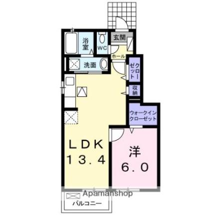 ボンヌ・シャンスI 103 ｜ 香川県高松市新田町甲（賃貸アパート1LDK・1階・45.47㎡） その2