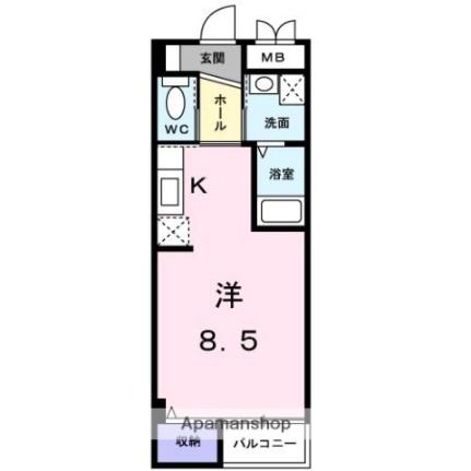 メゾン　グランディール 102｜香川県高松市福田町(賃貸マンション1R・1階・23.88㎡)の写真 その2