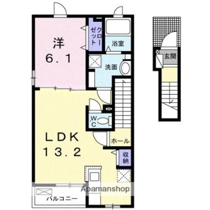 セレナ木太 202｜香川県高松市木太町(賃貸アパート1LDK・2階・46.90㎡)の写真 その2