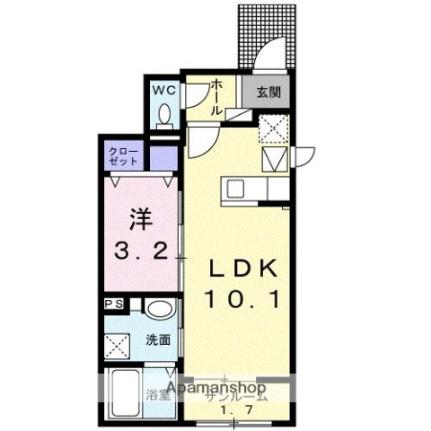 クラール元山駅前Ａ 101｜香川県高松市元山町(賃貸アパート1LDK・1階・36.29㎡)の写真 その2