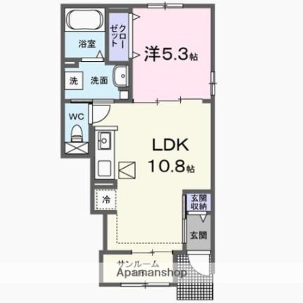 クラール勅使イーストＡ 105｜香川県高松市勅使町(賃貸アパート1LDK・1階・40.02㎡)の写真 その2