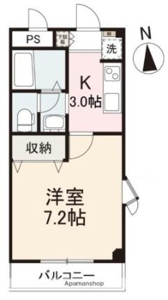 クリスタル屋島 201｜香川県高松市屋島西町(賃貸アパート1K・2階・24.79㎡)の写真 その2