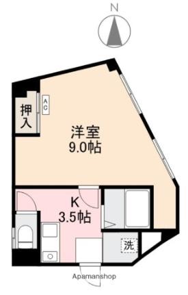 寺岡ビル 3F｜香川県高松市扇町３丁目(賃貸マンション1K・3階・33.00㎡)の写真 その2