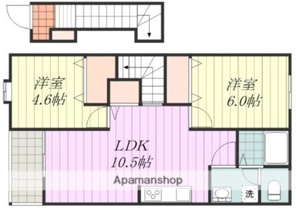 セント・ビレッヂ 202｜愛媛県松山市久米窪田町(賃貸アパート2LDK・2階・51.67㎡)の写真 その2