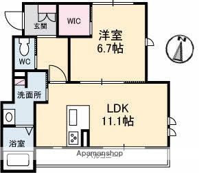 アトリエール和泉南 201 ｜ 愛媛県松山市和泉南５丁目（賃貸アパート1LDK・2階・45.16㎡） その2