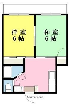 ジャック＆ベティー本町 302｜愛媛県松山市本町３丁目(賃貸マンション2DK・3階・59.50㎡)の写真 その2