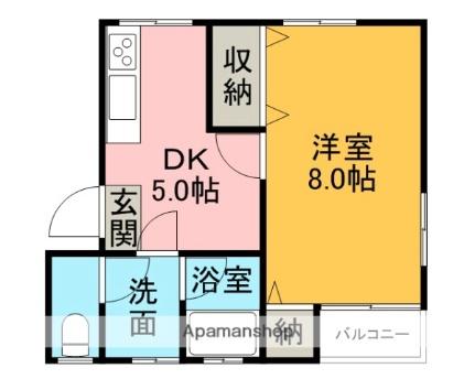 コンフォート空港 202 ｜ 愛媛県松山市空港通６丁目（賃貸アパート1DK・2階・28.35㎡） その2