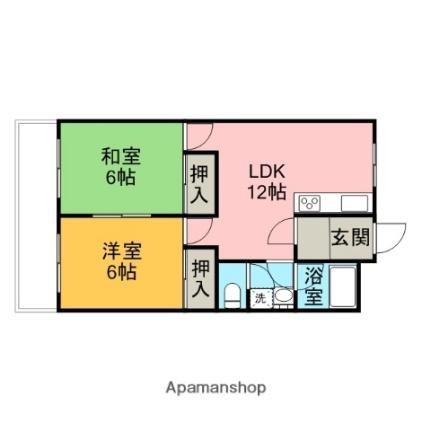 シャルム久万ノ台 ｜愛媛県松山市久万ノ台(賃貸マンション2LDK・3階・54.15㎡)の写真 その2