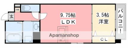 ヴェルデ・フレスコ本町 201｜愛媛県松山市本町５丁目(賃貸マンション1LDK・2階・33.19㎡)の写真 その2