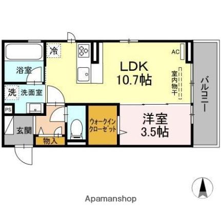 フェリエVI 203 ｜ 愛媛県松山市南江戸１丁目（賃貸アパート1LDK・2階・37.69㎡） その2