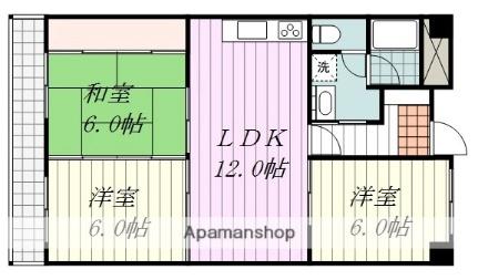 愛媛県松山市南江戸２丁目(賃貸マンション3LDK・2階・66.15㎡)の写真 その2