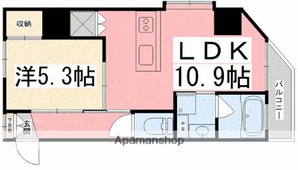 愛媛県松山市本町５丁目（賃貸マンション1LDK・9階・40.43㎡） その2