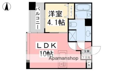 愛媛県松山市萱町３丁目(賃貸マンション1LDK・4階・32.63㎡)の写真 その2