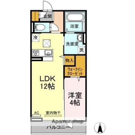 愛媛県松山市古川南２丁目（賃貸アパート1LDK・1階・41.67㎡） その2