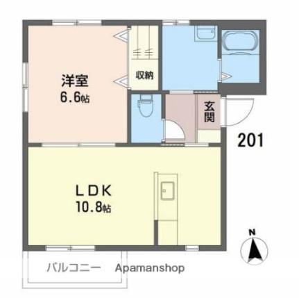 ドミール・Ｔ－II ｜愛媛県松山市立花１丁目(賃貸アパート1LDK・2階・40.62㎡)の写真 その2