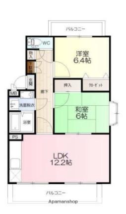 ユーミーひさえだ　Ａ棟 ｜愛媛県松山市西長戸町(賃貸マンション2LDK・2階・58.13㎡)の写真 その2