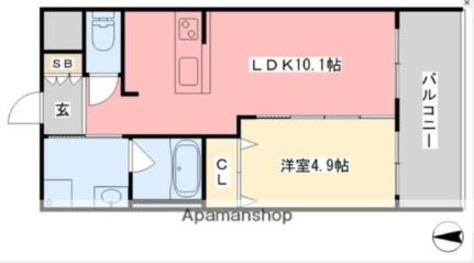 Ｍｉｎｔ　Ｅｌｖｉｔａ ｜愛媛県松山市竹原町１丁目(賃貸マンション1LDK・8階・37.40㎡)の写真 その2