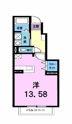 リヴァーパークII　Ｂ 103｜愛媛県松山市森松町(賃貸アパート1R・1階・35.18㎡)の写真 その2