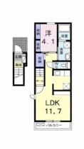 レティスＮ 203 ｜ 愛媛県松山市枝松２丁目（賃貸アパート1LDK・2階・40.09㎡） その2