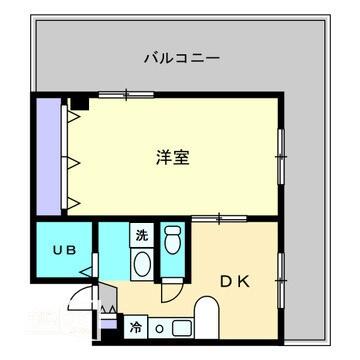 愛媛県松山市高岡町(賃貸マンション1DK・5階・53.34㎡)の写真 その2