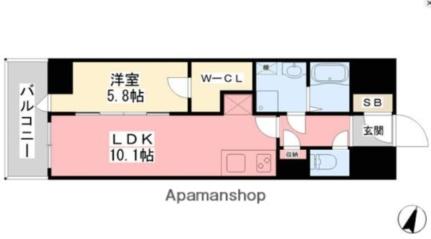 ルミナス勝山東 ｜愛媛県松山市築山町(賃貸マンション1LDK・15階・42.91㎡)の写真 その2