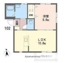 ドミール・Ｔ－II  ｜ 愛媛県松山市立花１丁目（賃貸アパート1LDK・1階・40.62㎡） その2