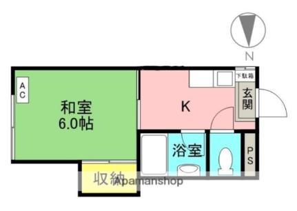 ピアハウスかまたＡ棟 202｜愛媛県松山市余戸南４丁目(賃貸マンション1K・2階・21.42㎡)の写真 その2