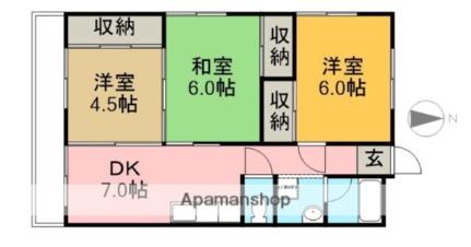 坂本ビル 302｜愛媛県新居浜市一宮町２丁目(賃貸マンション3DK・3階・53.50㎡)の写真 その2